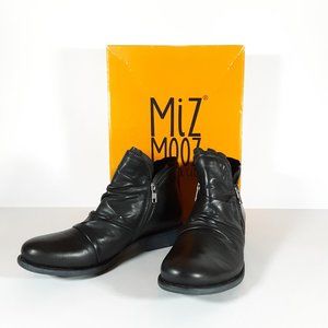 MIZ MOOZ NEW YORK CITY LUNA BLACK WOMEN'S ANKLE BOOTS BOOTIES SIZE 8 BN IBI3286